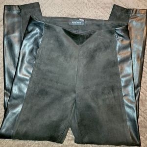 Ivanka Trump Black Leggings/slacks suede/faux leather size M